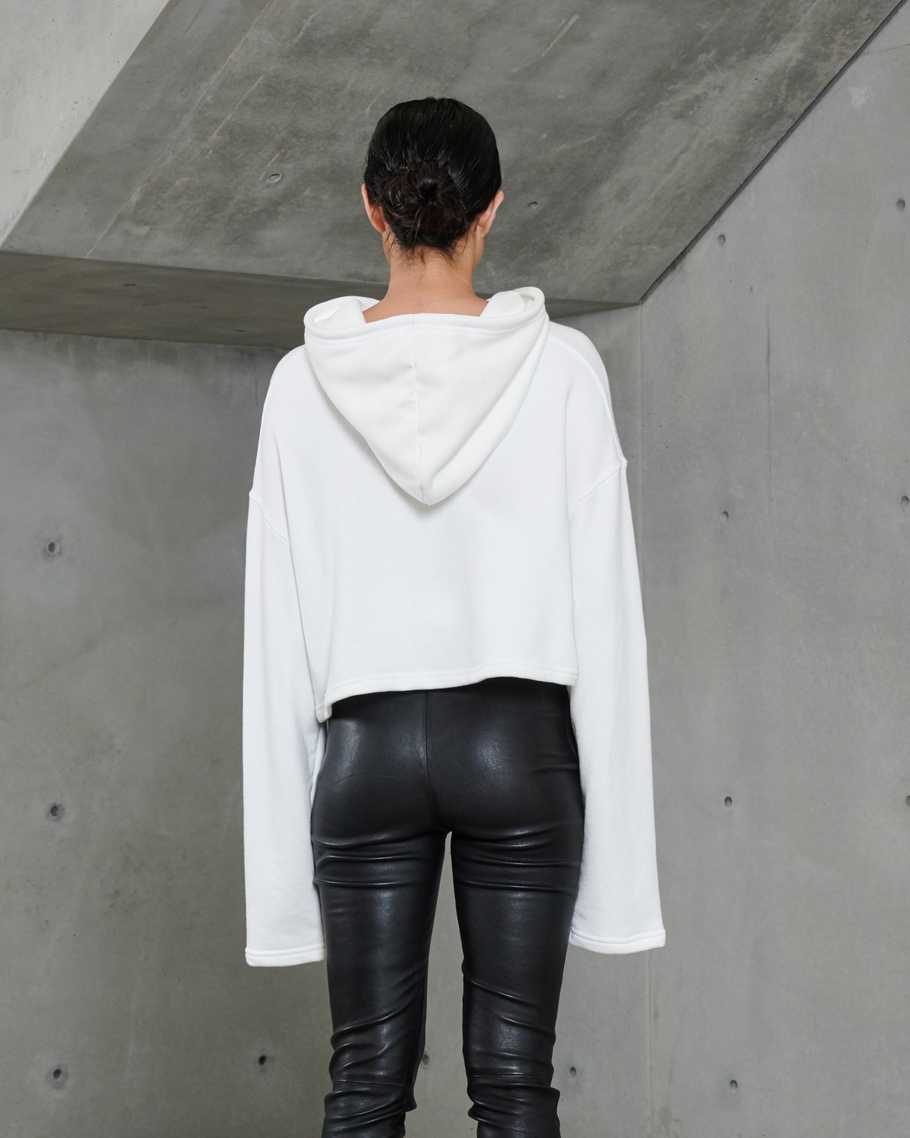 Draped Tie Hoodie